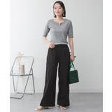 キーネックコットン5分袖トップ レディース 大きいサイズ | JungleJalopy | 詳細画像42