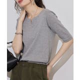 キーネックコットン5分袖トップ レディース 大きいサイズ | JungleJalopy | 詳細画像53