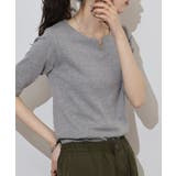 キーネックコットン5分袖トップ レディース 大きいサイズ | JungleJalopy | 詳細画像55