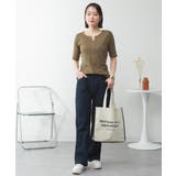 キーネックコットン5分袖トップ レディース 大きいサイズ | JungleJalopy | 詳細画像65