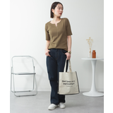 キーネックコットン5分袖トップ レディース 大きいサイズ | JungleJalopy | 詳細画像69