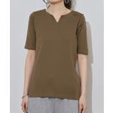 キーネックコットン5分袖トップ レディース 大きいサイズ | JungleJalopy | 詳細画像74