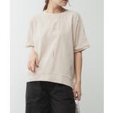 LT-BEIGE | ミニ裏毛ラグラン半袖トレーナ レディース 大きいサイズ | JungleJalopy