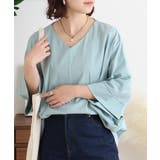 Vネック 7分袖 ドルマンTシャツ | JungleJalopy | 詳細画像31 