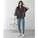 Vネック 7分袖 ドルマンTシャツ | JungleJalopy | 詳細画像78 