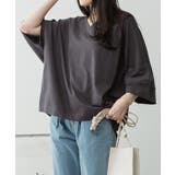 C-GRAY | Vネック 7分袖 ドルマンTシャツ | JungleJalopy