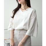OFFWHITE | Vネック 7分袖 ドルマンTシャツ | JungleJalopy