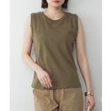 KHAKI | ラウンドネックノースリーブタンクトップ 大きいサイズ レディース | JungleJalopy