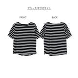 ボーダー5分袖トップス レディース 大きいサイズ | JungleJalopy | 詳細画像28