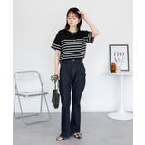 パネルボーダー風半袖トップス レディース 大きいサイズ | JungleJalopy | 詳細画像11