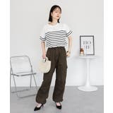 パネルボーダー風半袖トップス レディース 大きいサイズ | JungleJalopy | 詳細画像25