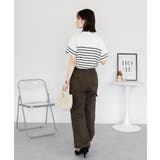 パネルボーダー風半袖トップス レディース 大きいサイズ | JungleJalopy | 詳細画像29