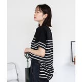 パネルボーダー風半袖トップス レディース 大きいサイズ | JungleJalopy | 詳細画像8