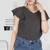 フレアーフレンチスリーブTシャツ レディース 大きいサイズ | JungleJalopy | 詳細画像1