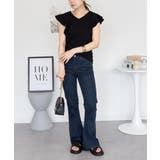 フレアーフレンチスリーブTシャツ レディース 大きいサイズ | JungleJalopy | 詳細画像6