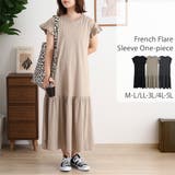 袖フレアノースリーブワンピース レディース 大きいサイズ | JungleJalopy | 詳細画像1