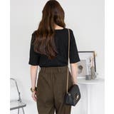 スクエアネック5分袖コットンリブTシャツ レディース 大きいサイズ | JungleJalopy | 詳細画像21 