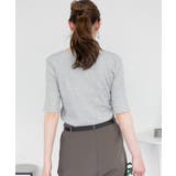 スクエアネック5分袖コットンリブTシャツ レディース 大きいサイズ | JungleJalopy | 詳細画像34 