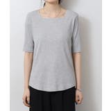 スクエアネック5分袖コットンリブTシャツ レディース 大きいサイズ | JungleJalopy | 詳細画像43 