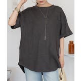 コットンワッフルロールアップハーフスリーブカットソー レディース 大きいサイズ | JungleJalopy | 詳細画像10