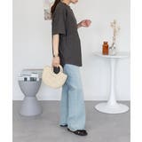 コットンワッフルロールアップハーフスリーブカットソー レディース 大きいサイズ | JungleJalopy | 詳細画像14