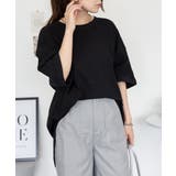 コットンワッフルロールアップハーフスリーブカットソー レディース 大きいサイズ | JungleJalopy | 詳細画像2