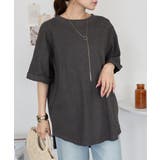 コットンワッフルロールアップハーフスリーブカットソー レディース 大きいサイズ | JungleJalopy | 詳細画像9