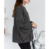 ペプラムギャザーブラウス風カットソー レディース 大きいサイズ | JungleJalopy | 詳細画像11