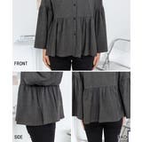 ペプラムギャザーブラウス風カットソー レディース 大きいサイズ | JungleJalopy | 詳細画像21