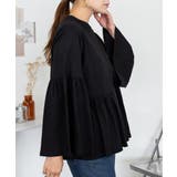 ペプラムギャザーブラウス風カットソー レディース 大きいサイズ | JungleJalopy | 詳細画像4