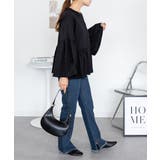 ペプラムギャザーブラウス風カットソー レディース 大きいサイズ | JungleJalopy | 詳細画像7