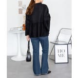 ペプラムギャザーブラウス風カットソー レディース 大きいサイズ | JungleJalopy | 詳細画像8