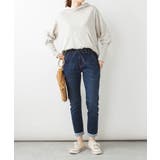 ニットデニム切り替えパンツ 大きいサイズ レディース | JungleJalopy | 詳細画像10