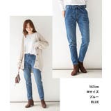 ニットデニム切り替えパンツ 大きいサイズ レディース | JungleJalopy | 詳細画像2