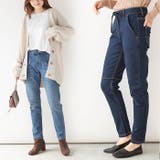 ニットデニム切り替えパンツ 大きいサイズ レディース | JungleJalopy | 詳細画像23