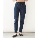 ONEW-NAVY | ニットデニム切り替えパンツ 大きいサイズ レディース | JungleJalopy