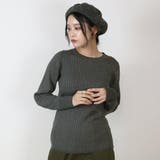 【M-L・LL-3L・4L-5L】ボーダー入り丸首肩ボタン空きプルオーバー | JungleJalopy | 詳細画像38