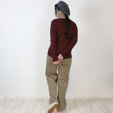 【M-L・LL-3L・4L-5L】ボーダー入り丸首肩ボタン空きプルオーバー | JungleJalopy | 詳細画像48