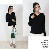 Vネックコットンリブニット 長袖 薄手 | JungleJalopy | 詳細画像18