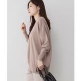 GRAY-BEIGE | Vネックリブドルマンセーター | JungleJalopy