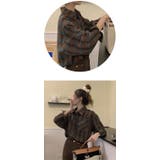 シャツ ヴィンテージ調チェック柄 大人っぽい | karei | 詳細画像6 