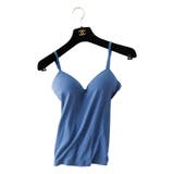 ブルー | パッド付き キャミソール カップ付 | karei