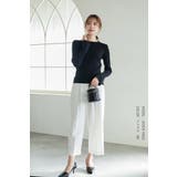 フレアスリーブニット バイカラーパイピング | karei | 詳細画像17 