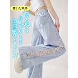 サイドレース ワイドパンツ 透け感 | karei | 詳細画像6 