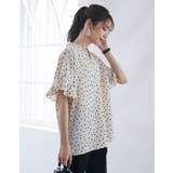 スキッパードットブラウス フリルブラウス | karei | 詳細画像12 