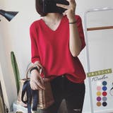 ニット カットソー Vネック | karei | 詳細画像1 