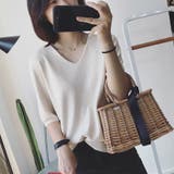 ニット カットソー Vネック | karei | 詳細画像2 