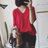 ニット カットソー Vネック | karei | 詳細画像6 