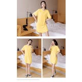 オーバーサイズカットソー ルームウェア レディース カラフル ビッグTシャツ  | karei | 詳細画像30 