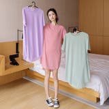 オーバーサイズカットソー ルームウェア レディース カラフル ビッグTシャツ  | karei | 詳細画像5 